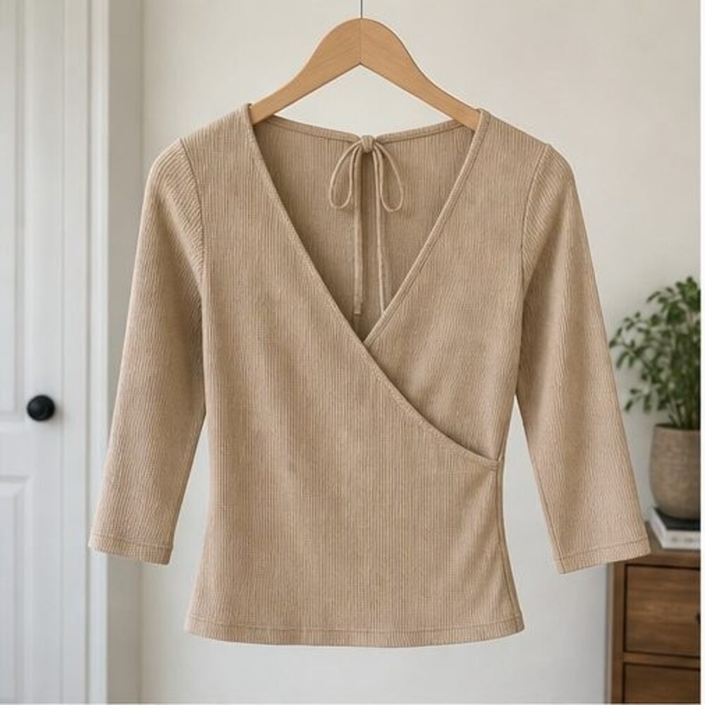 Sand Ruffle Blouse